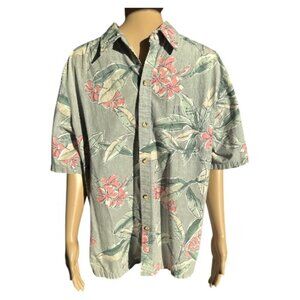 Cooke Street Honolulu Hawaiian Reverse Print Pattern Men's Shirt, Size XL